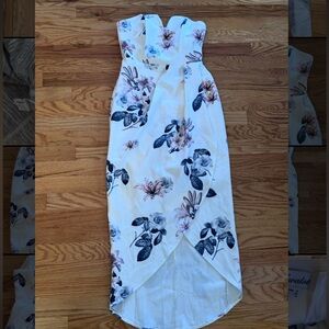 Showpo Strapless Floral Dress, Size 4